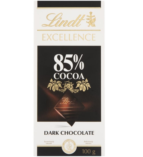 Lindt Excellence 85% тёмный шоколад 100 г