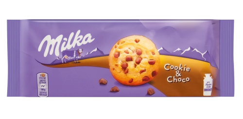 Milka Печенье с шоколадной крошкой 135г 