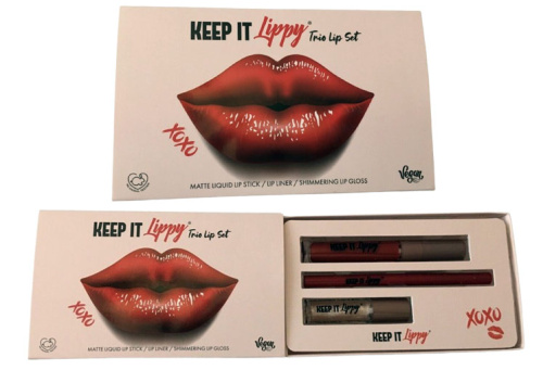 Red Lipstick Liner & Gloss Набор для губ, Веганский 