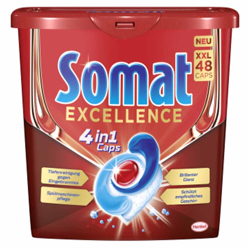 Somat Excellence All in 1 таблетки для мытья посуды XXL 48шт