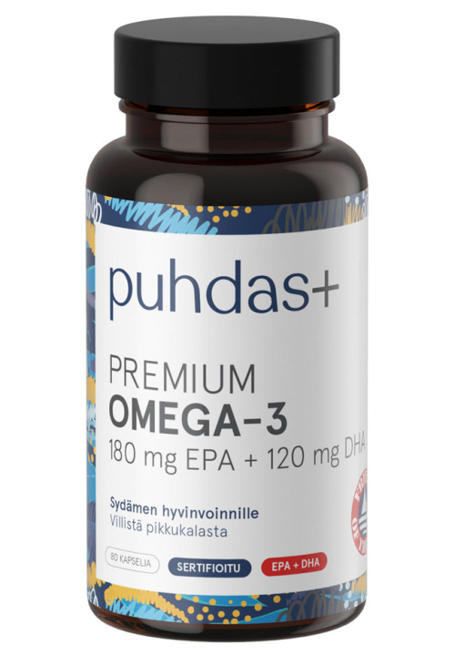Puhdas+ Омега-3 180 мг EPA+120 мг DHA 80 капс. 56г